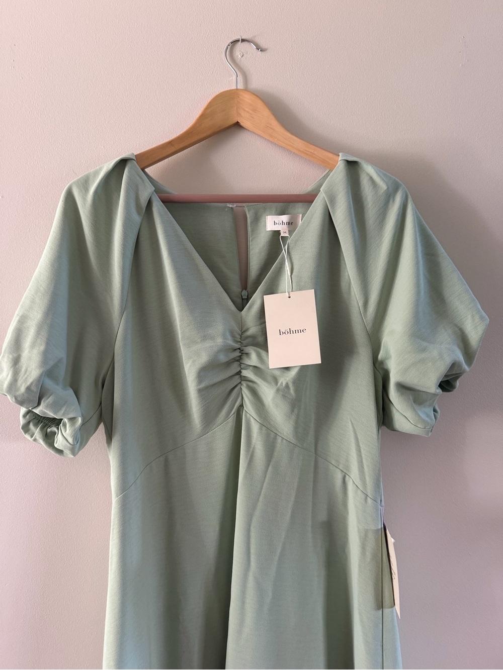 NWT bohme Maeve Midi Dress in Mint lined modest Size medium - Picture 11 of 14